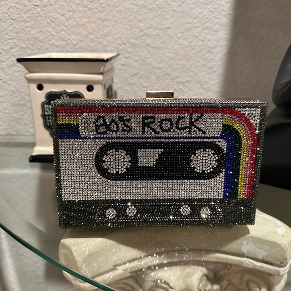 None Handbags - Rhinestone Cassette Clutch